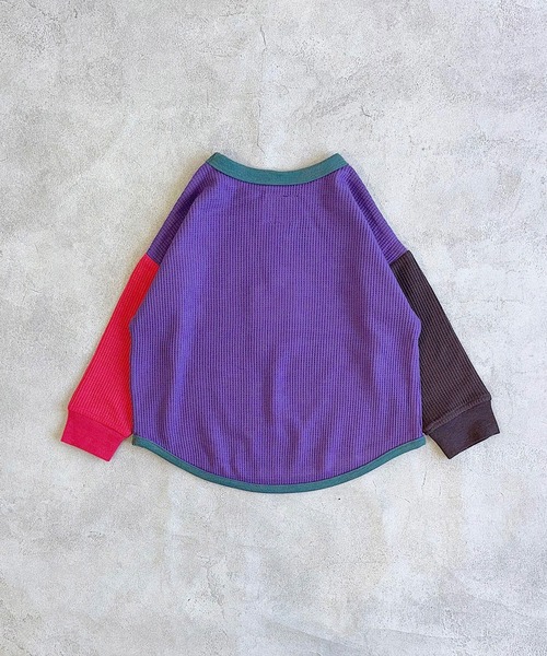 Life Support Products(ライフサポートプロダクツ)の「ワッフルロンT(Tシャツ/カットソー・キッズ・グレー系その他/ホワイト系1/ライトピンク/ブルー/オフホワイト/パープル系その他/ホワイト系その他/ブラウン/レッド/チャコール/ラベンダー/グリーン系その他/イエロー/パープル・140/150/80/90/95/100/110/120/130)」の20枚目の写真