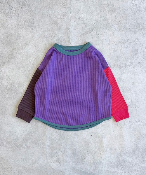 Life Support Products(ライフサポートプロダクツ)の「ワッフルロンT(Tシャツ/カットソー・キッズ・グレー系その他/ホワイト系1/ライトピンク/ブルー/オフホワイト/パープル系その他/ホワイト系その他/ブラウン/レッド/チャコール/ラベンダー/グリーン系その他/イエロー/パープル・140/150/80/90/95/100/110/120/130)」の19枚目の写真