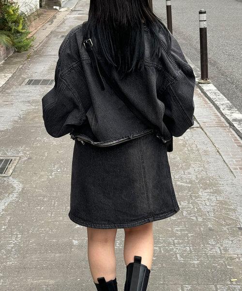 CIAOPANIC(チャオパニック)の「【リバイバル】マルチウェイデニムオーバージャケット(デニムジャケット・レディース・ブラック/ベージュ/ブルー・ONE SIZE)」の10枚目の写真