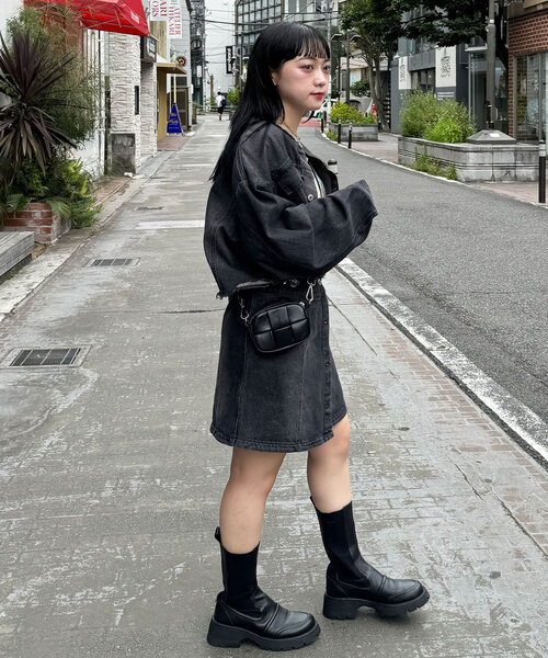 CIAOPANIC(チャオパニック)の「【リバイバル】マルチウェイデニムオーバージャケット(デニムジャケット・レディース・ブラック/ベージュ/ブルー・ONE SIZE)」の14枚目の写真