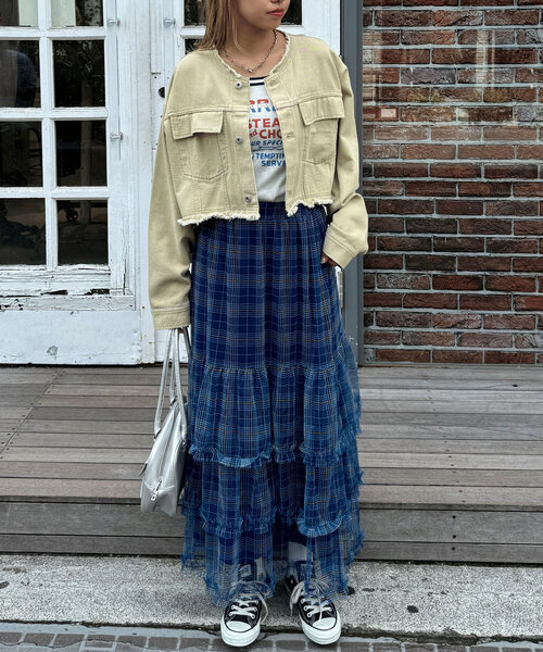 CIAOPANIC(チャオパニック)の「【リバイバル】マルチウェイデニムオーバージャケット(デニムジャケット・レディース・ブラック/ベージュ/ブルー・ONE SIZE)」の20枚目の写真