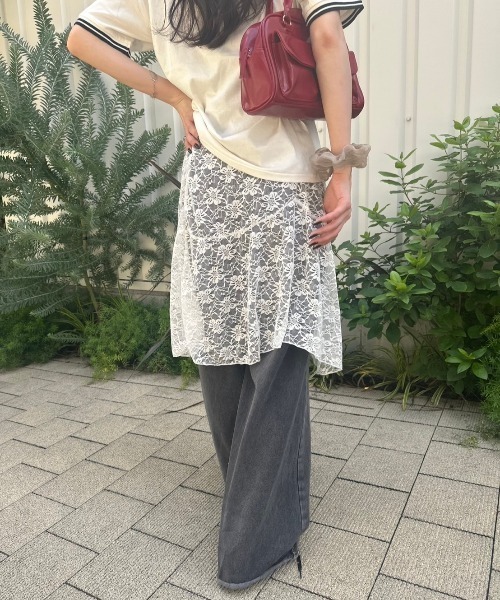 ホワイトレースラップスカート　kitty Osaka スカート レースラップスカート : ZOZOTOWN Yahoo!店 - 通販