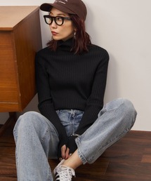 Auntie Rosa Holiday | フィンガーホールリブニットタートル(ニット/セーター)