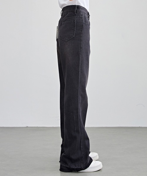 Lace Ladies(レースレディース)の「ヴィンテージ風 ハイウエスト フレア デニム パンツ(デニムパンツ・レディース・ブラック/ネイビー・XS/S/M/L/XL)」の14枚目の写真