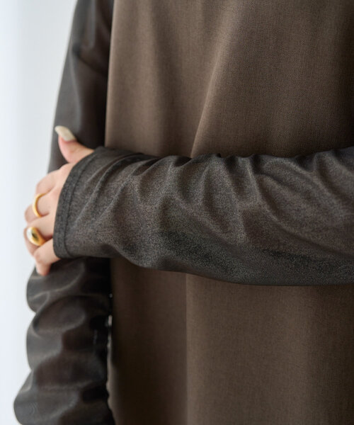 gemeil（ジェムイル）の「ラメシアートップスセットキャミワンピース（IF-183）（ワンピース・レディース・ブラック/ブラウン・SMALL/SHORT/MEDIUM）」の14枚目の写真