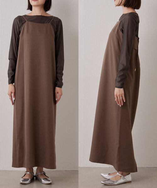 gemeil（ジェムイル）の「ラメシアートップスセットキャミワンピース（IF-183）（ワンピース・レディース・ブラック/ブラウン・SMALL/SHORT/MEDIUM）」の7枚目の写真