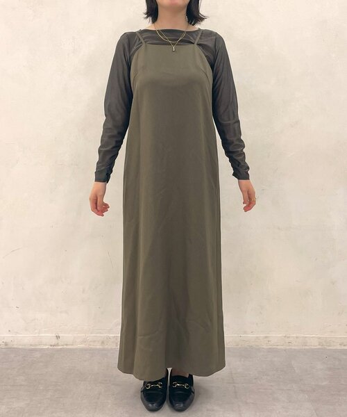 gemeil（ジェムイル）の「ラメシアートップスセットキャミワンピース（IF-183）（ワンピース・レディース・ブラック/ブラウン・SMALL/SHORT/MEDIUM）」の4枚目の写真