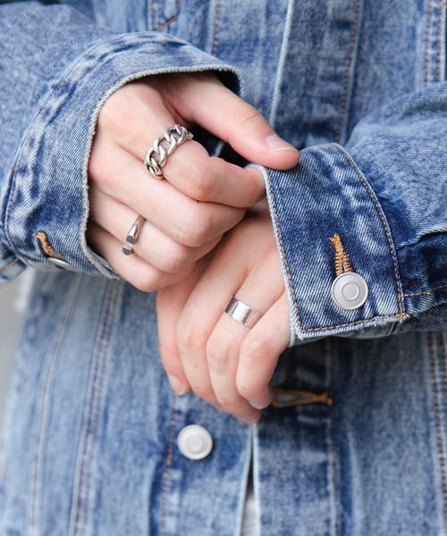 WEGO（ウィゴー）の「WEGO/BIGデニムジャケット（デニムジャケット・メンズ・スカイブルー/ブラック系3・LARGE/MEDIUM/SMALL）」の6枚目の写真