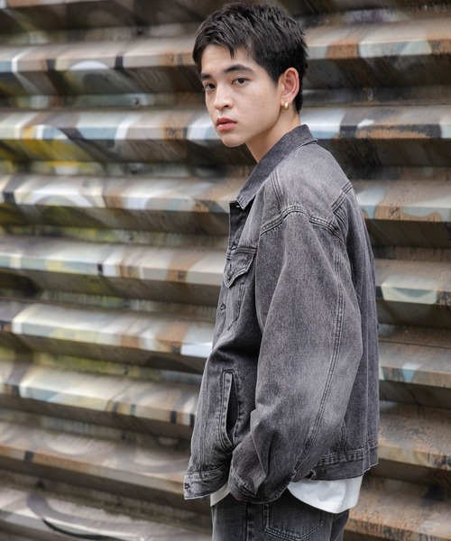 WEGO（ウィゴー）の「WEGO/BIGデニムジャケット（デニムジャケット・メンズ・スカイブルー/ブラック系3・LARGE/MEDIUM/SMALL）」の12枚目の写真