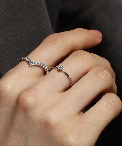 abaskdesign(アバスクデザイン)の「金属アレルギー対応 キュービックジルコニア カットリング(リング・レディース・ゴールド/シルバー・14号/12号)」の10枚目の写真