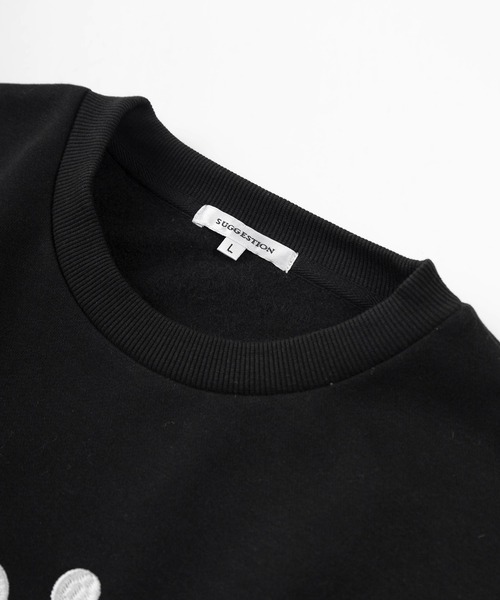 make a ray!(メイク ア レイ!)の「【0】【新柄追加】ネコ & ハート フラワーロゴ 刺繍デザイン クルーネック ラフスウェット/大人こなれ感(スウェット・レディース・ブルー/ブラック/ブラウン/ホワイト/ワイン/アッシュグレー/ブラック系その他・M/L)」の15枚目の写真