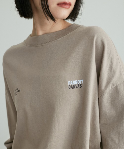 PARROTT CANVAS(パロットキャンバス)の「【PARROTT CANVAS for ADAM ET ROPE' 】別注 L/S TEE(Tシャツ/カットソー・レディース・グレー系その他/ピンク・FREE)」の4枚目の写真