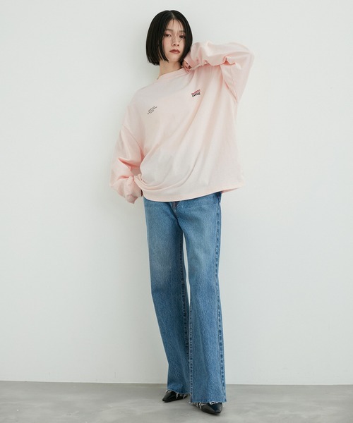 PARROTT CANVAS(パロットキャンバス)の「【PARROTT CANVAS for ADAM ET ROPE' 】別注 L/S TEE(Tシャツ/カットソー・レディース・グレー系その他/ピンク・FREE)」の6枚目の写真