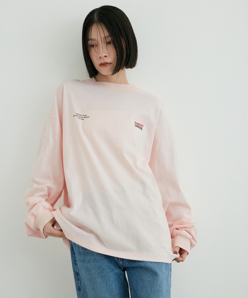 PARROTT CANVAS(パロットキャンバス)の「【PARROTT CANVAS for ADAM ET ROPE' 】別注 L/S TEE(Tシャツ/カットソー・レディース・グレー系その他/ピンク・FREE)」の9枚目の写真