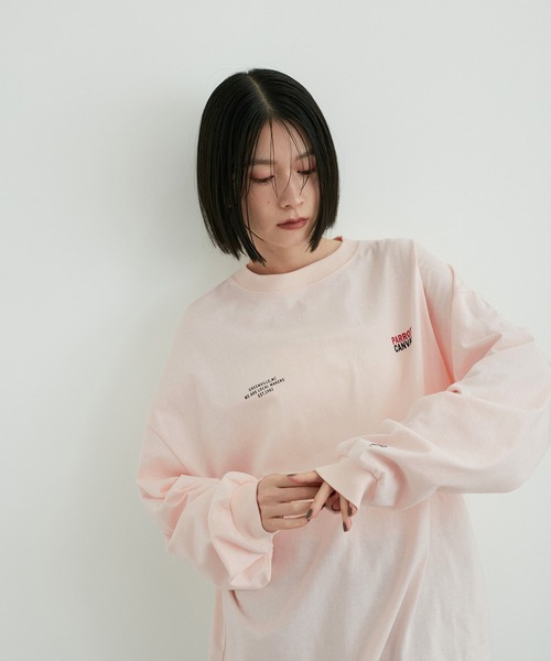 PARROTT CANVAS(パロットキャンバス)の「【PARROTT CANVAS for ADAM ET ROPE' 】別注 L/S TEE(Tシャツ/カットソー・レディース・グレー系その他/ピンク・FREE)」の10枚目の写真