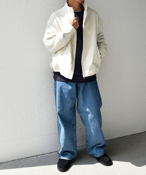 【セール】【WEB限定】SHIPS any: オーバーサイズ コットン ギャバジン スピンドル トラック ブルゾン 24FW◇（ブルゾン）｜SHIPS any（シップス エニィ）