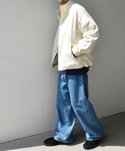 【セール】【WEB限定】SHIPS any: オーバーサイズ コットン ギャバジン スピンドル トラック ブルゾン 24FW◇（ブルゾン）｜SHIPS any（シップス エニィ）
