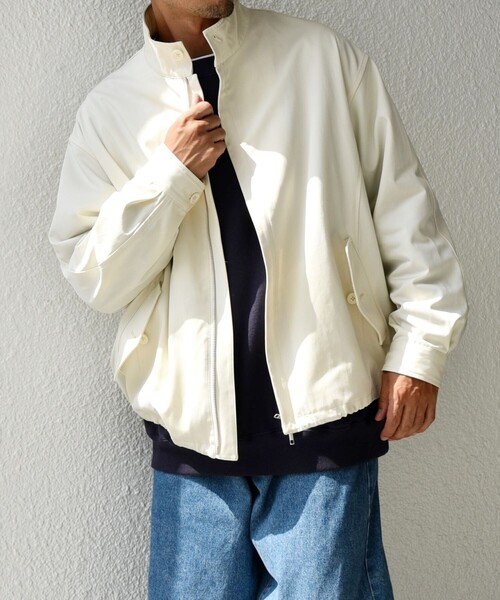 【セール】【WEB限定】SHIPS any: オーバーサイズ コットン ギャバジン スピンドル トラック ブルゾン 24FW◇（ブルゾン）｜SHIPS any（シップス エニィ）