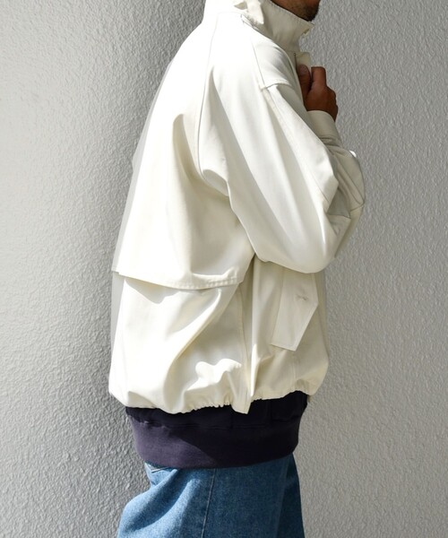 【セール】【WEB限定】SHIPS any: オーバーサイズ コットン ギャバジン スピンドル トラック ブルゾン 24FW◇（ブルゾン）｜SHIPS any（シップス エニィ）