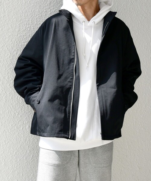 【セール】【WEB限定】SHIPS any: オーバーサイズ コットン ギャバジン スピンドル トラック ブルゾン 24FW◇（ブルゾン）｜SHIPS any（シップス エニィ）