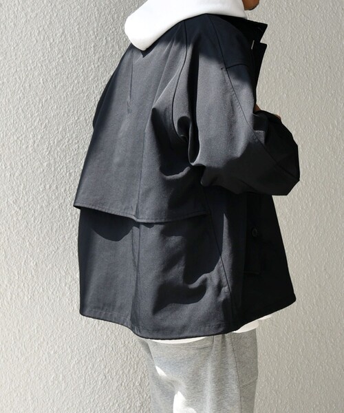 【セール】【WEB限定】SHIPS any: オーバーサイズ コットン ギャバジン スピンドル トラック ブルゾン 24FW◇（ブルゾン）｜SHIPS any（シップス エニィ）