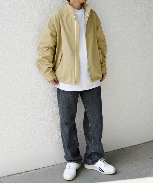 【セール】【WEB限定】SHIPS any: オーバーサイズ コットン ギャバジン スピンドル トラック ブルゾン 24FW◇（ブルゾン）｜SHIPS any（シップス エニィ）