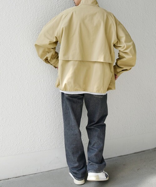 【セール】【WEB限定】SHIPS any: オーバーサイズ コットン ギャバジン スピンドル トラック ブルゾン 24FW◇（ブルゾン）｜SHIPS any（シップス エニィ）