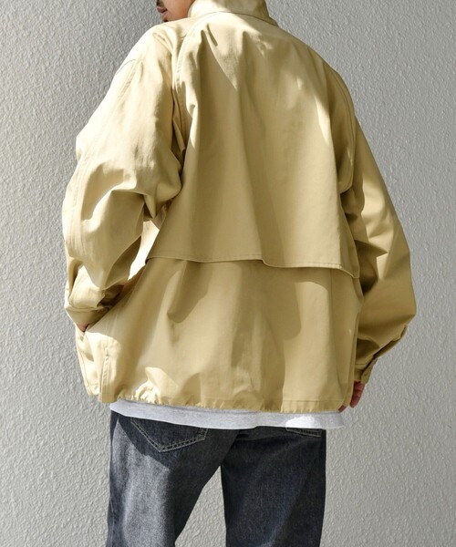 【セール】【WEB限定】SHIPS any: オーバーサイズ コットン ギャバジン スピンドル トラック ブルゾン 24FW◇（ブルゾン）｜SHIPS any（シップス エニィ）