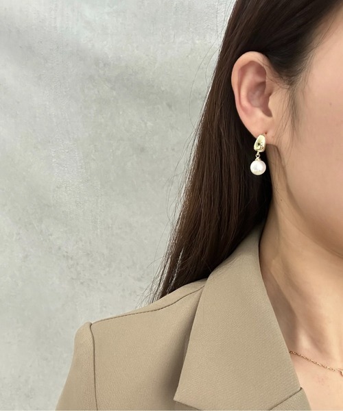 Burner（バーナー）の「【CHI SELECT】パールシンプル デザイン ピアス chi-pierce-00724【GBT】（ピアス（両耳用）・レディース・シルバー/ゴールド・FREE）」の4枚目の写真