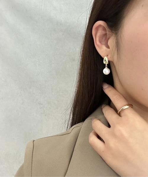 Burner（バーナー）の「【CHI SELECT】パールシンプル デザイン ピアス chi-pierce-00724【GBT】（ピアス（両耳用）・レディース・シルバー/ゴールド・FREE）」の6枚目の写真