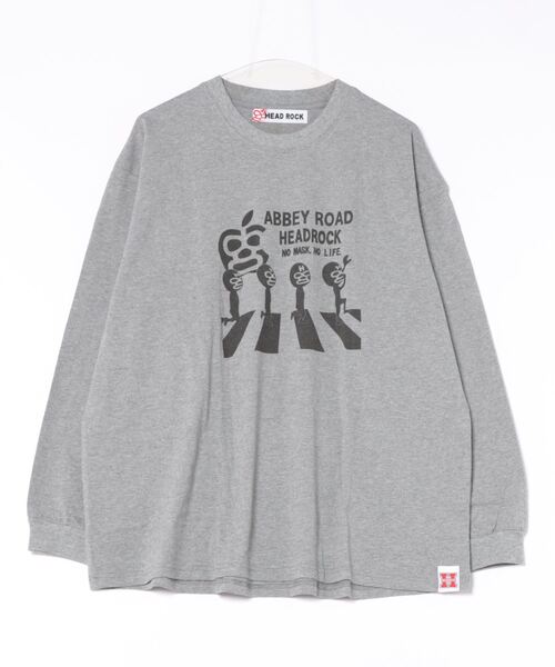 HEAD ROCK(ヘッドロック)の「長袖オーバーサイズTシャツ(大人)(Tシャツ/カットソー・レディース・オフホワイト/杢グレー/スミクロ・160/170/180)」の3枚目の写真