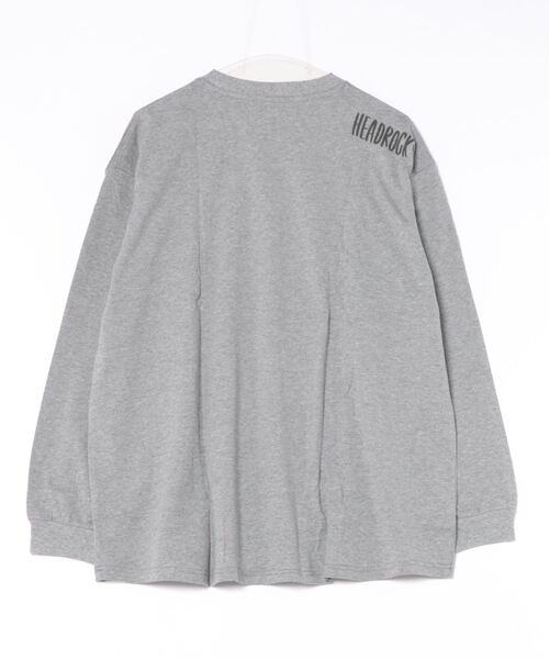 HEAD ROCK(ヘッドロック)の「長袖オーバーサイズTシャツ(大人)(Tシャツ/カットソー・レディース・オフホワイト/杢グレー/スミクロ・160/170/180)」の4枚目の写真