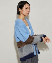 Firsthand | Firsthand/ファーストハンド フラワースパンコールカラーブロッキングカーディガン(カーディガン/ボレロ)