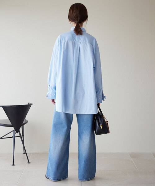 SLOBE IENA（スローブイエナ）の「ファインOXオーバーロングシャツ