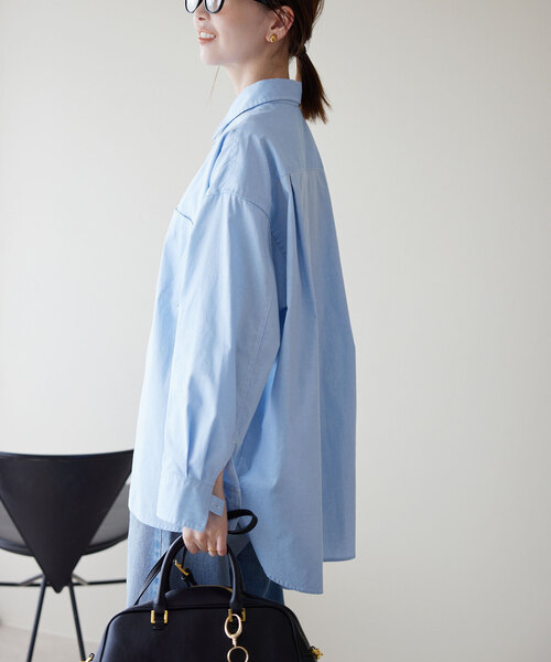 SLOBE IENA（スローブイエナ）の「ファインOXオーバーロングシャツ