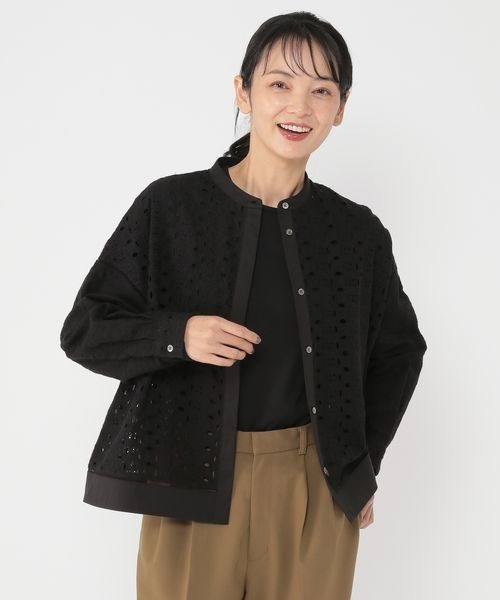 セール】《ウタオ》サークルレース長袖ブラウス（シャツ