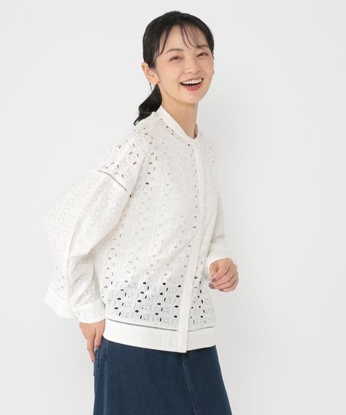 【セール】《ウタオ》サークルレース長袖ブラウス（シャツ/ブラウス）｜studio CLIP（スタディオクリップ）