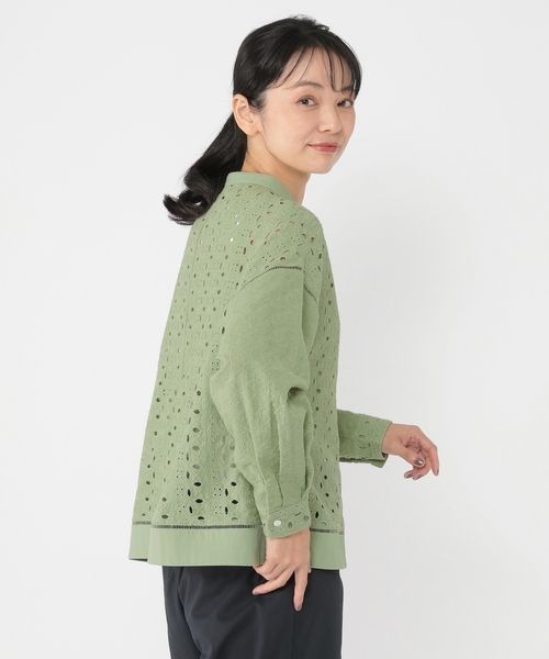 【セール】《ウタオ》サークルレース長袖ブラウス（シャツ/ブラウス）｜studio CLIP（スタディオクリップ）