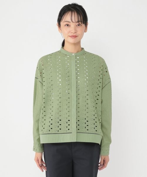 【セール】《ウタオ》サークルレース長袖ブラウス（シャツ/ブラウス）｜studio CLIP（スタディオクリップ）