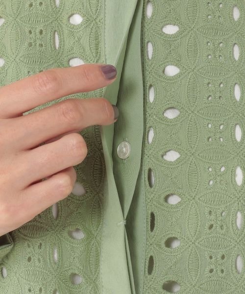 【セール】《ウタオ》サークルレース長袖ブラウス（シャツ/ブラウス）｜studio CLIP（スタディオクリップ）