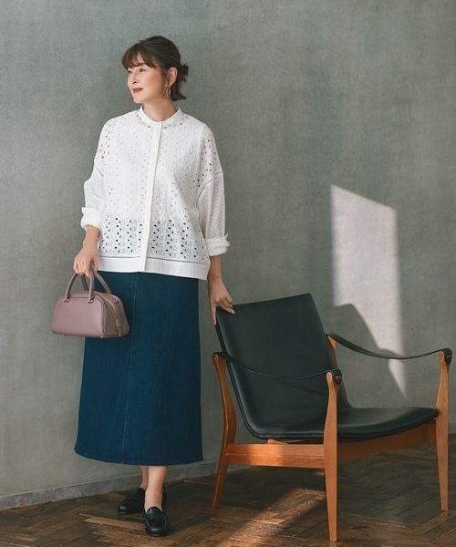 【セール】《ウタオ》サークルレース長袖ブラウス（シャツ/ブラウス）｜studio CLIP（スタディオクリップ）