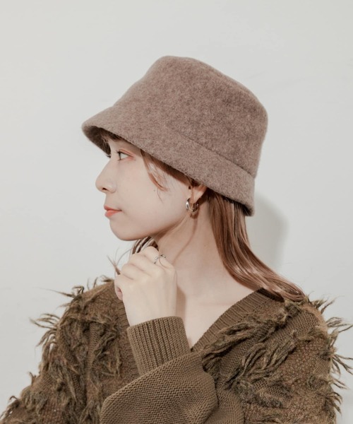 Bon vieux ボンビュー ブラウン バケットハット ウール ボンヴュー オリジナル バケットハット サイズM | Bon Vieux