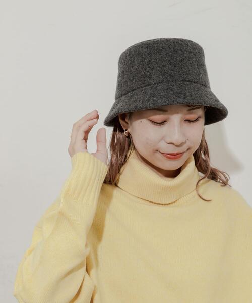 SMELLY（スメリー）の「ソフトウールバケットハット（ハット・レディース・ブラック/グレー/モカ・-）」の6枚目の写真