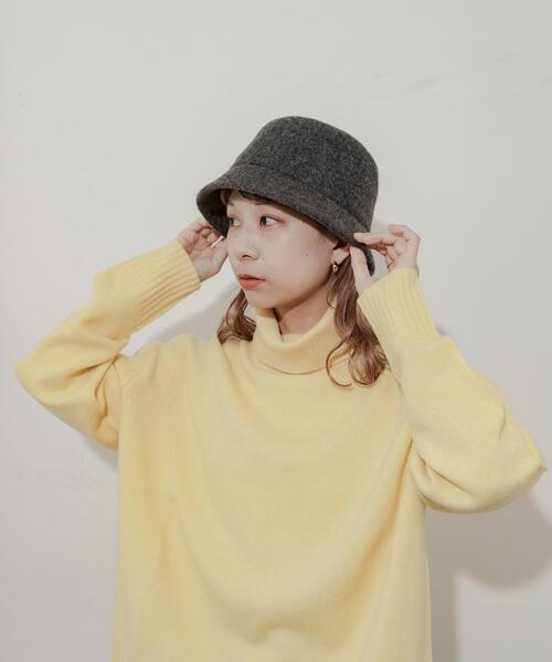 SMELLY（スメリー）の「ソフトウールバケットハット（ハット・レディース・ブラック/グレー/モカ・-）」の16枚目の写真