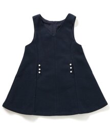 apres les cours | 【フォーマル対応】パール付フレアジャンパースカート_アプレレクールマシェリ(ジャンパースカート)