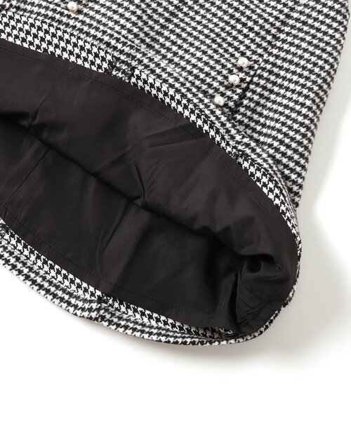 apres les cours（アプレレクール）の「【フォーマル対応】パール付フレアジャンパースカート_アプレレクールマシェリ（ジャンパースカート・キッズ・チェック/ネイビー・80/90/100/110/120/130/140）」の6枚目の写真