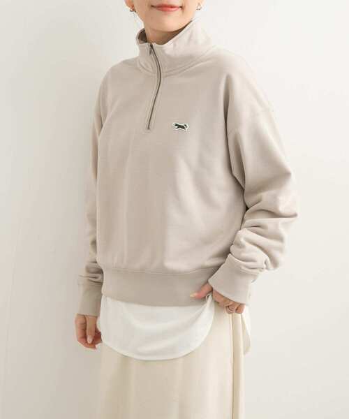 PENNEYS(ぺニーズ)の「『別注』PENNEYS×DOORS THE FOX ハーフジップスウェット(スウェット・レディース・ブラック/ベージュ/ブルー・MEDIUM)」の5枚目の写真