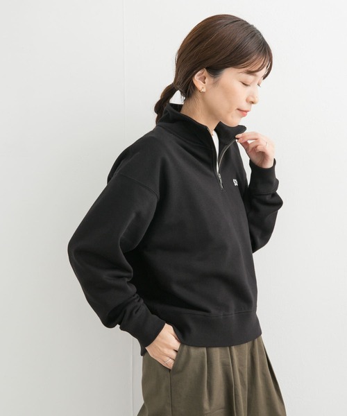 PENNEYS(ぺニーズ)の「『別注』PENNEYS×DOORS THE FOX ハーフジップスウェット(スウェット・レディース・ブラック/ベージュ/ブルー・MEDIUM)」の8枚目の写真