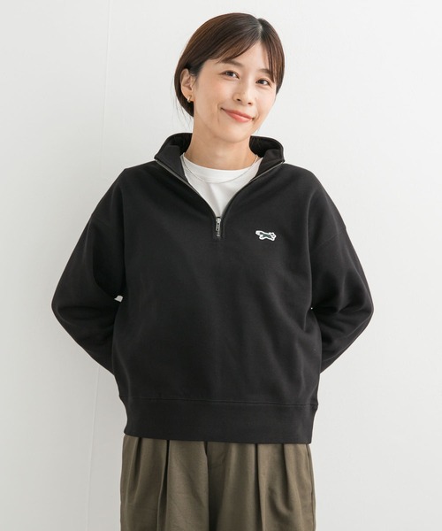 PENNEYS(ぺニーズ)の「『別注』PENNEYS×DOORS THE FOX ハーフジップスウェット(スウェット・レディース・ブラック/ベージュ/ブルー・MEDIUM)」の9枚目の写真