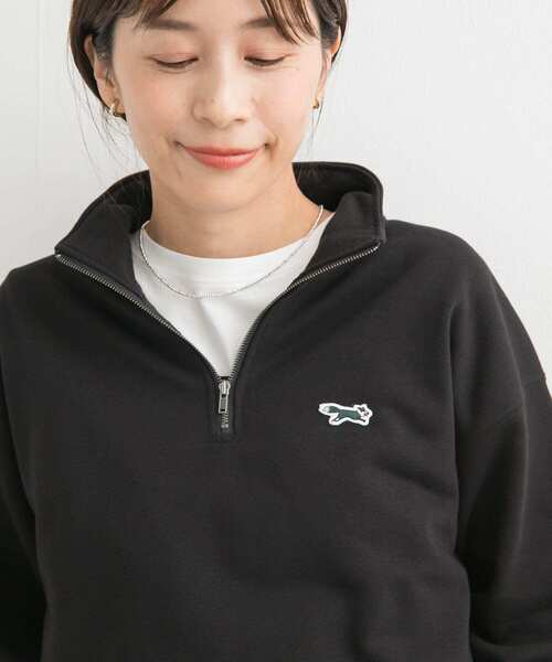 PENNEYS(ぺニーズ)の「『別注』PENNEYS×DOORS THE FOX ハーフジップスウェット(スウェット・レディース・ブラック/ベージュ/ブルー・MEDIUM)」の11枚目の写真